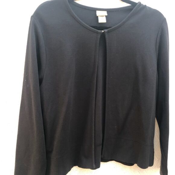 L.L. Bean Soft Cardigan Black Petite - Picture 4 of 9